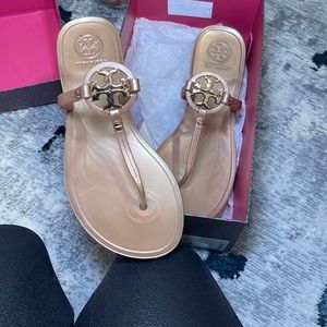 Tory Burch sandals, rose gold